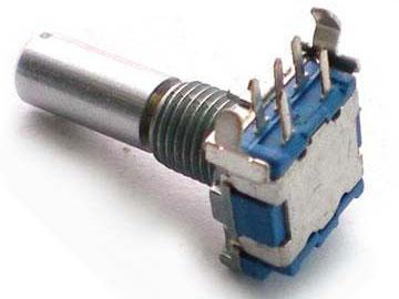 11mm Metal Round Shaft Encoder with Push-on Switch, EC11-2S Series